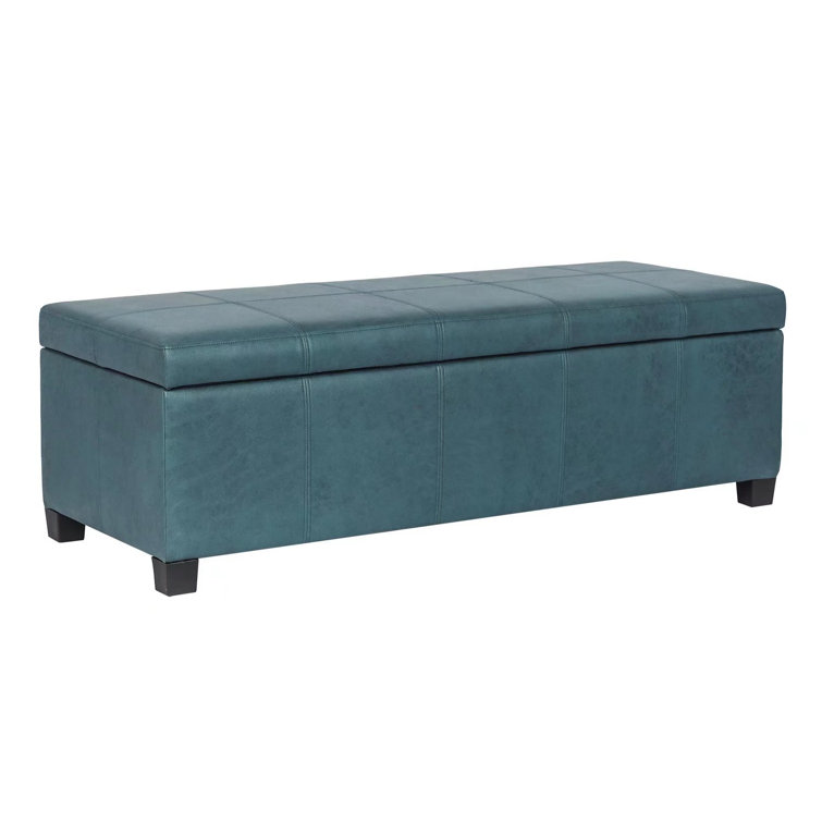 Ebern Designs Synclair Faux Leather Flip Top Storage Bench & Reviews